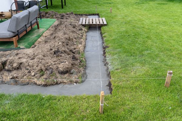 Cement Footer Installation in Indio